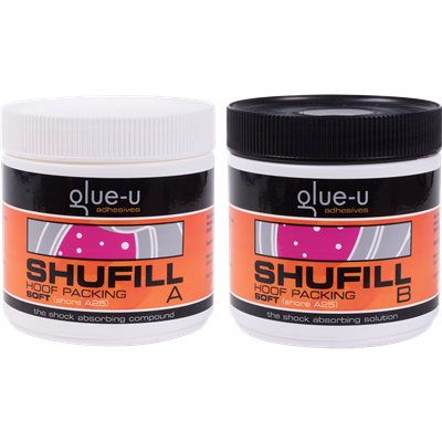 Mustad Pad Materiaal GLUE U SHUFILL HOOFPACKING PINK A25 SOFT - hoefverzorging vakman